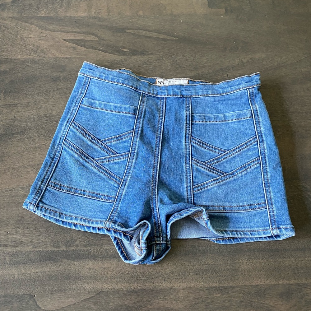 Free People Denim Shorts - Side Zip